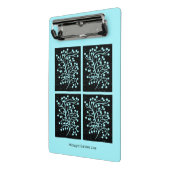 Midnight Garden Line Turquoise Mist Mini Klemmbrett (Gewinkelt2)