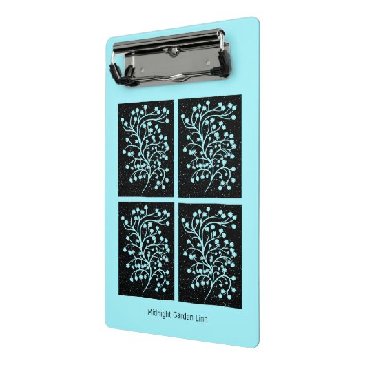 Midnight Garden Line Turquoise Mist Mini Klemmbrett (Gewinkelt2)