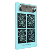 Midnight Garden Line Turquoise Mist Mini Klemmbrett (Schrägansicht)