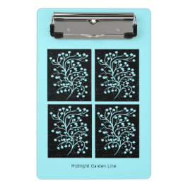 Midnight Garden Line Turquoise Mist Mini Klemmbrett