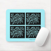 Midnight Garden Line Turquoise Mist Mousepad (Mit Mouse)