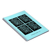 Midnight Garden Line Turquoise Mist Notizblock (Rechte Seite)