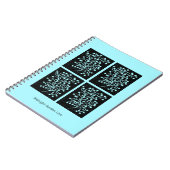 Midnight Garden Line Turquoise Mist Notizblock (Linke Seite)