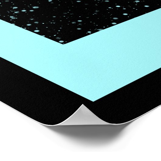 Midnight Garden Line Turquoise Mist Poster (Ecke)