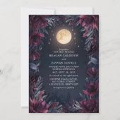 Midnight Garden Moon Wedding Einladung (Vorderseite)