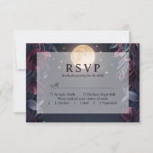 Midnight Garden Moon Wedding RSVP Card Karte (Vorderseite)