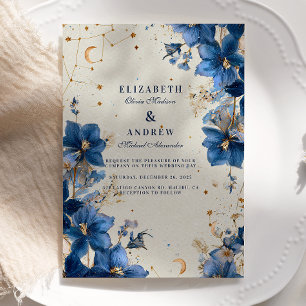 Midnight Garden Moonlit Romance Wedding Einladung