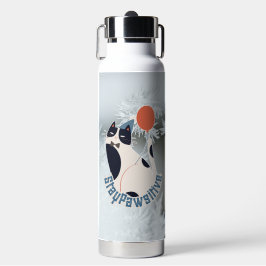 Midnight Garden Stay Pawsitive Tuxedo-Katze 20oz J Trinkflasche