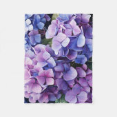 Midnight Garden Violet Hydrangea Wassercolor Fleecedecke (Vorderseite)