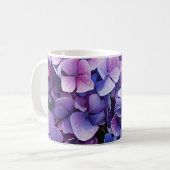 Midnight Garden Violet Hydrangea Wassercolor Kaffeetasse (Vorderseite Links)