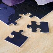 Midnight Garden Violet Hydrangea Wassercolor Puzzle (Seite)