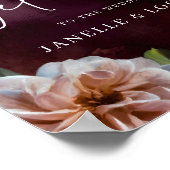 Midnight Garden Wedding Empfang Begrüßungszeichen Poster (Ecke)