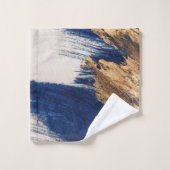 Midnight Gold: Abstract Elegance Badhandtuch Set (Waschlappen)