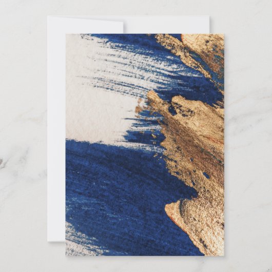 Midnight Gold: Abstract Elegance Einladung (Vorderseite)