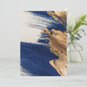 Midnight Gold: Abstract Elegance Einladung (Stehend Vorderseite)