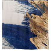 Midnight Gold: Abstrakte Eleganz Duschvorhang (Vorderseite)