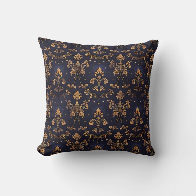 Midnight Gold Barock Princesscore Kissen (Vorderseite)