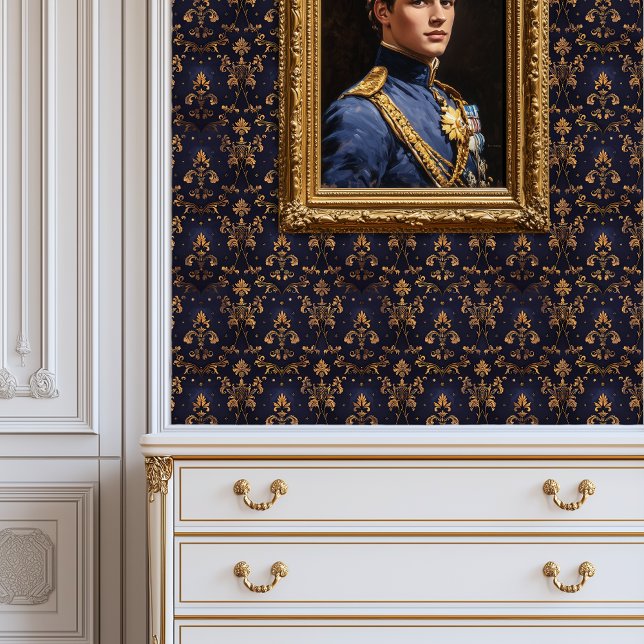 Midnight Gold Barock Princesscore Tapete (Midnight Gold Baroque Princesscore Wallpaper)