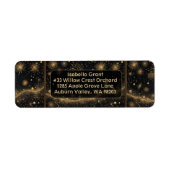 Midnight Gold Champagne Dream Return Address Label (Vorne)