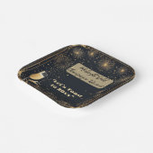 Midnight Gold Champagne Dreams Bubbly New Year Fun Pappteller (Gewinkelt)