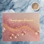 Midnight Gold Champagne Dreams Funky Quotes Modern Kalender