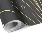 Midnight Gold Fireworks Wrapper Geschenkpapier (Rolleneckpunkt)