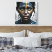 Midnight Gold Leinwanddruck (Insitu (Schlafzimmer))
