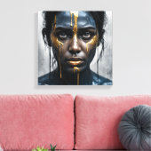 Midnight Gold Leinwanddruck (Insitu (Wohnzimmer))