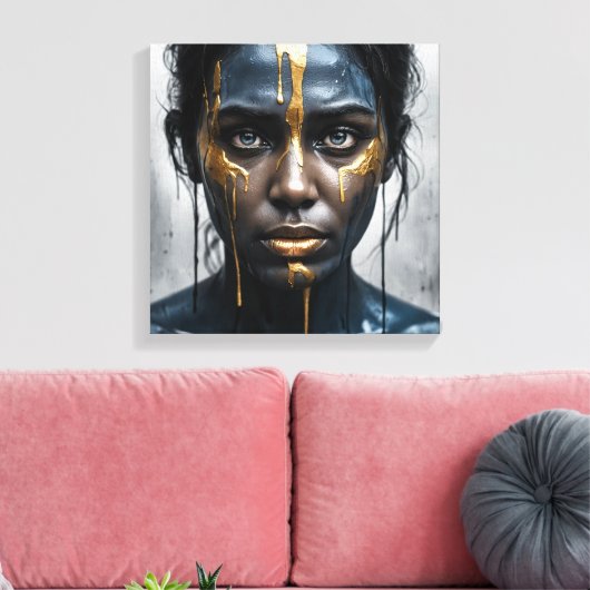 Midnight Gold Leinwanddruck (Insitu (Wohnzimmer))