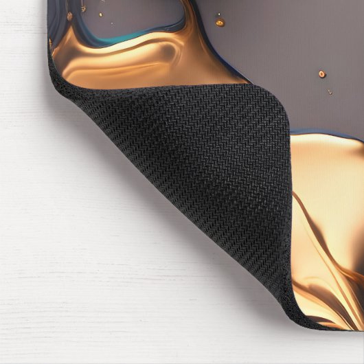 Midnight Gold Liquid Marble Mousepad (Ecke)