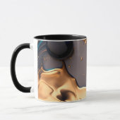 Midnight Gold Liquid Marble Tasse (Links)