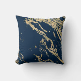 Midnight Gold Marble Cushion Kissen