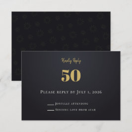 Midnight Gold Meilenstein-RSVP-Karten RSVP Karte