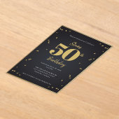 Midnight Gold Milestone Invitation Acryleinladungen (Ablage )