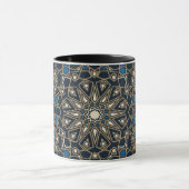 Midnight & Gold Royal Islamic Geometric Mosaic Mug Tasse (Zentrum)