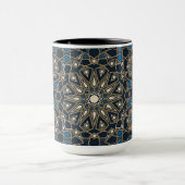 Midnight & Gold Royal Islamic Geometric Mosaic Tasse (Zentrum)
