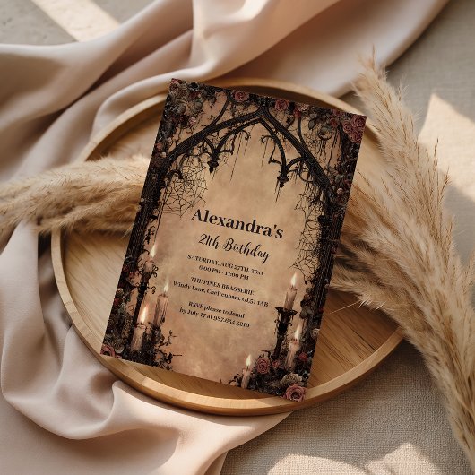 Midnight Gothic Cathedral Birthday Einladung