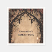 Midnight Gothic Cathedral Birthday Serviette (Vorderseite)