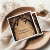 Midnight Gothic Cathedral Birthday Serviette