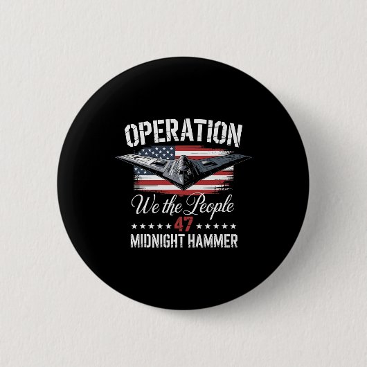 Midnight Hammer B-2 Stealth Jet Operation Midnight Button (Vorderseite)