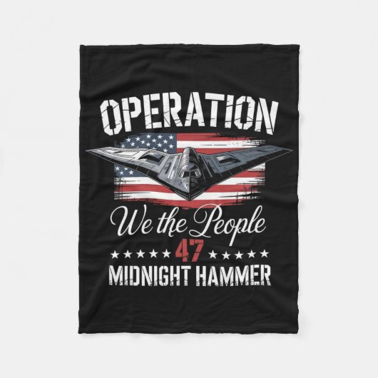 Midnight Hammer B-2 Stealth Jet Operation Midnight Fleecedecke (Vorderseite)