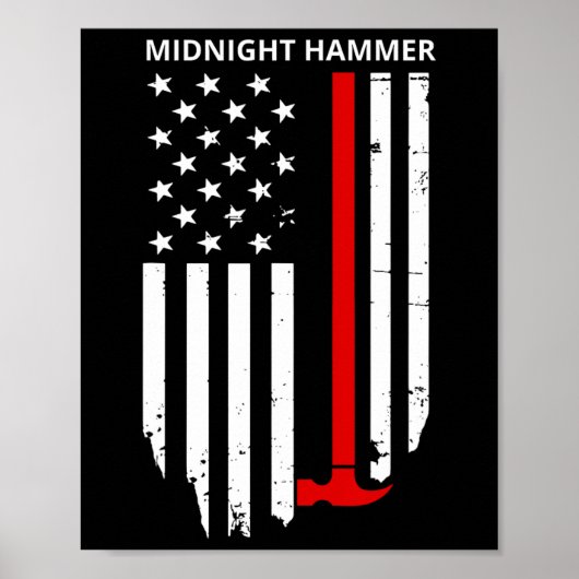 Midnight Hammer B-2 Stealth Jet Operation USA-Flag Poster (Vorne)