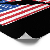 Midnight Hammer B-2 Stealth Jet Operation USA-Flag Poster (Ecke)