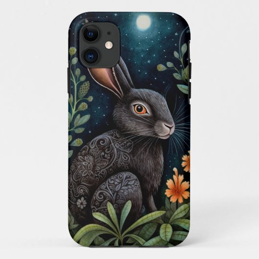 Midnight Hare Phone Case (Rückseite)