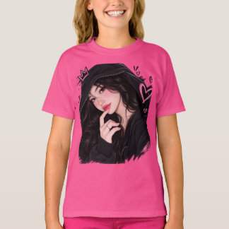 Midnight Heart – Anime-Mädchen T-Shirt