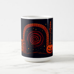 Midnight Hearth Mittelalterlich - Orange und Schwa Kaffeetasse