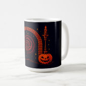 Midnight Hearth Mittelalterlich - Orange und Schwa Kaffeetasse (VorderseiteRechts)