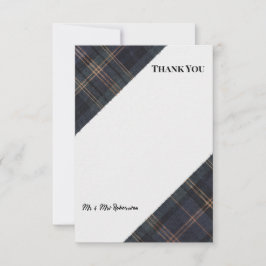 Midnight Highland Tartan Erbe Dankeskarte