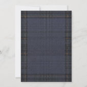 Midnight Highland Tartan Erbe Einladung (Rückseite)