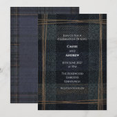 Midnight Highland Tartan Erbe Einladung (Vorne/Hinten)